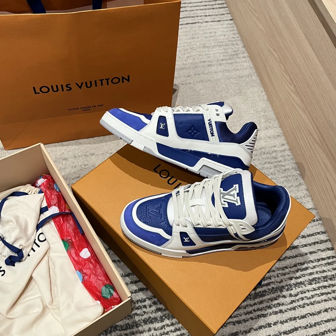 LOUIS VUITTON Кроссовки LV Trainer в стиле винтажной обуви для игры в баскетбол