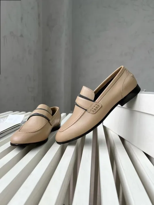 BRUNELLO CUCINELLI Женские кожаные пенни-лоферы