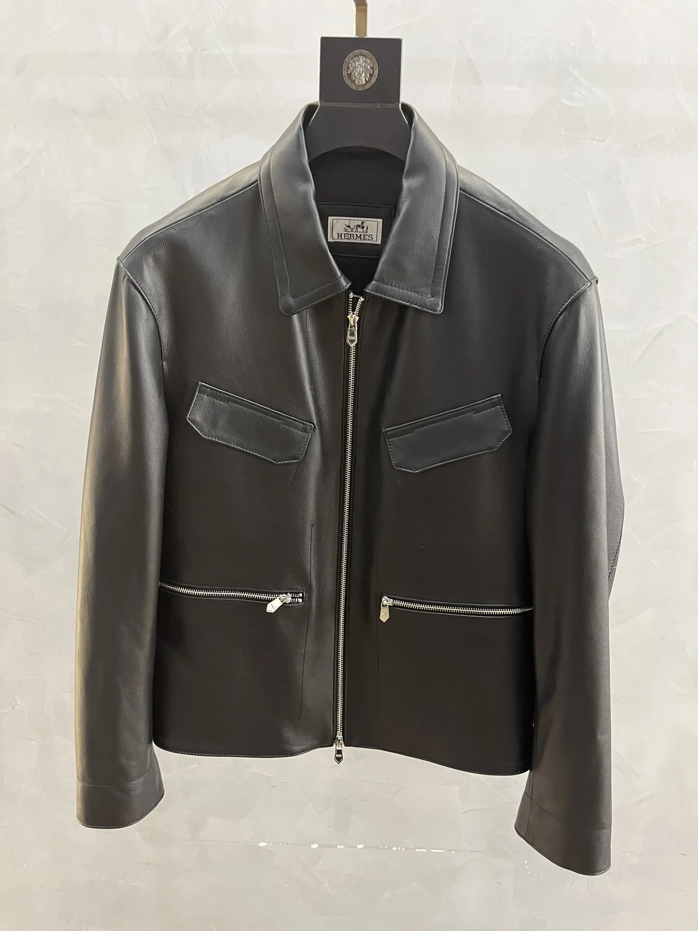 HERMES Мужская кожаная куртка HERMES Мужская кожаная куртка