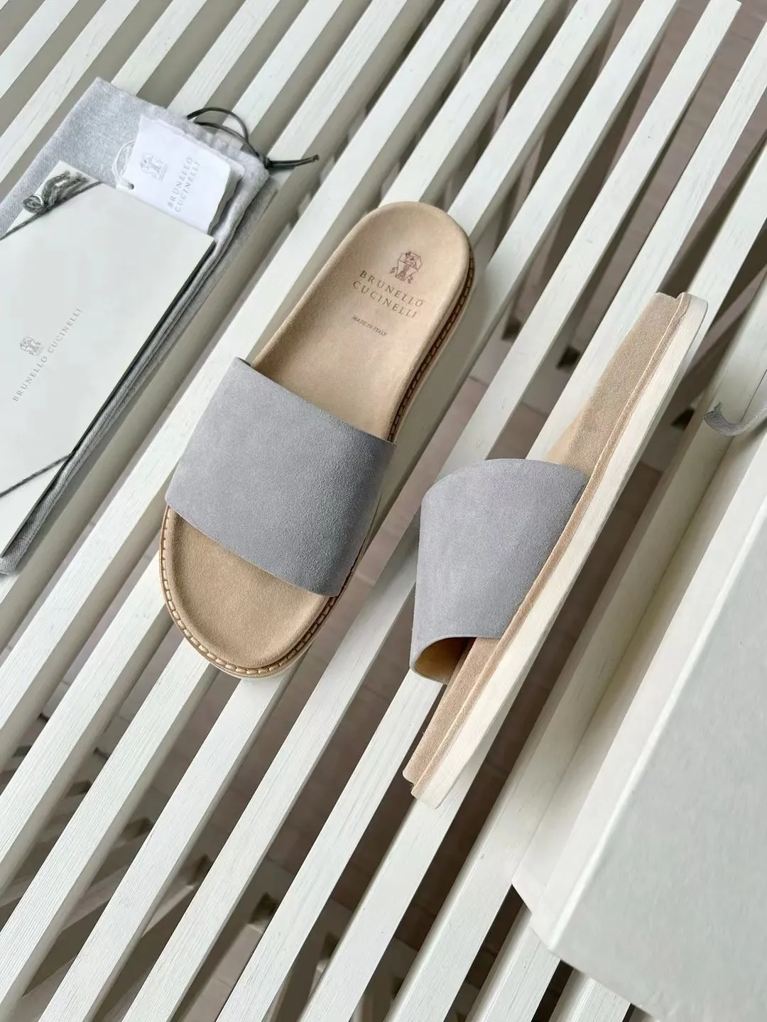 BRUNELLO CUCINELLI Мужские шлепки Urban из замши