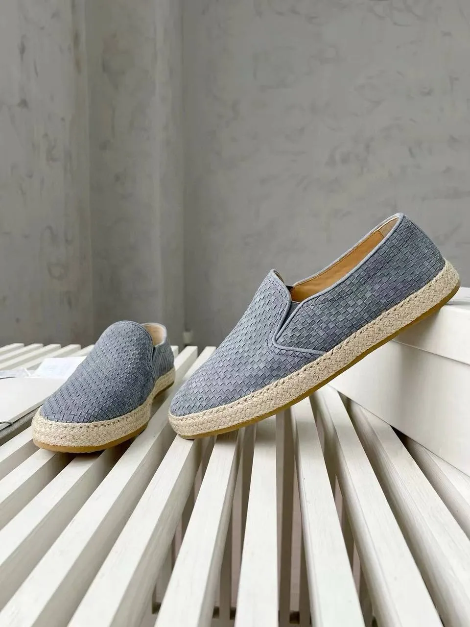 BRUNELLO CUCINELLI Мужские плетёные эспадрильи BRUNELLO CUCINELLI Мужские плетёные эспадрильи