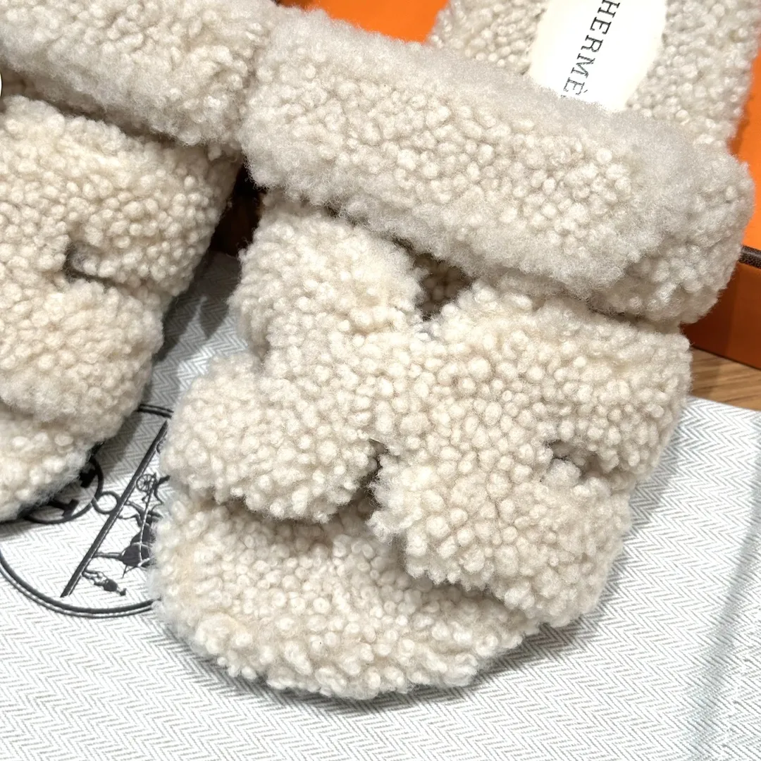 HERMES Женские сандалии Chypre из шерсти HERMES Женские сандалии Chypre из шерсти