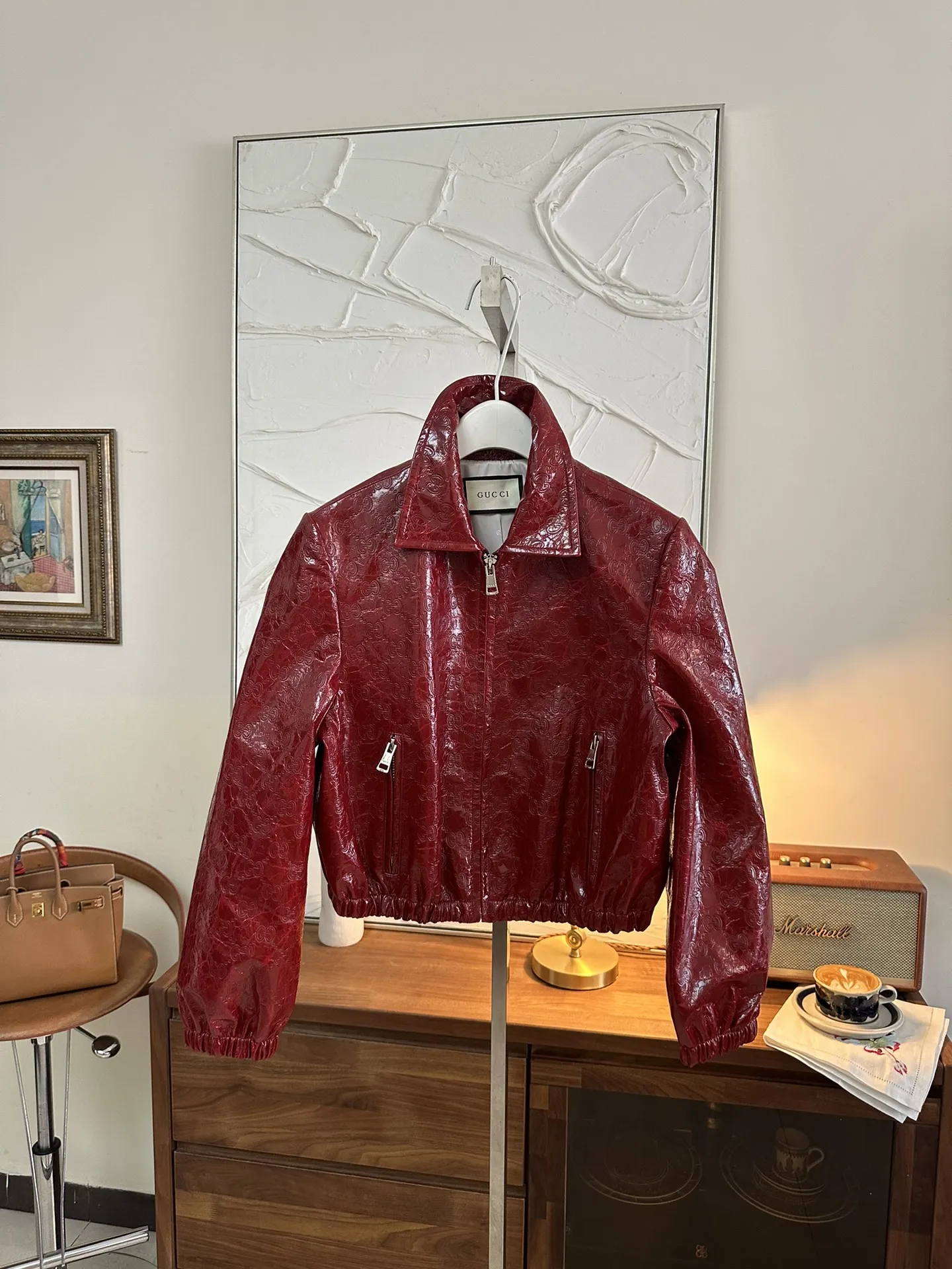 GUCCI Женская кожаная куртка GUCCI Женская кожаная куртка