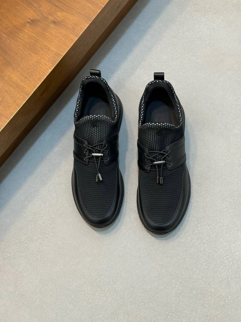 STEFANO RICCI Мужские кроссовки кожаные черные