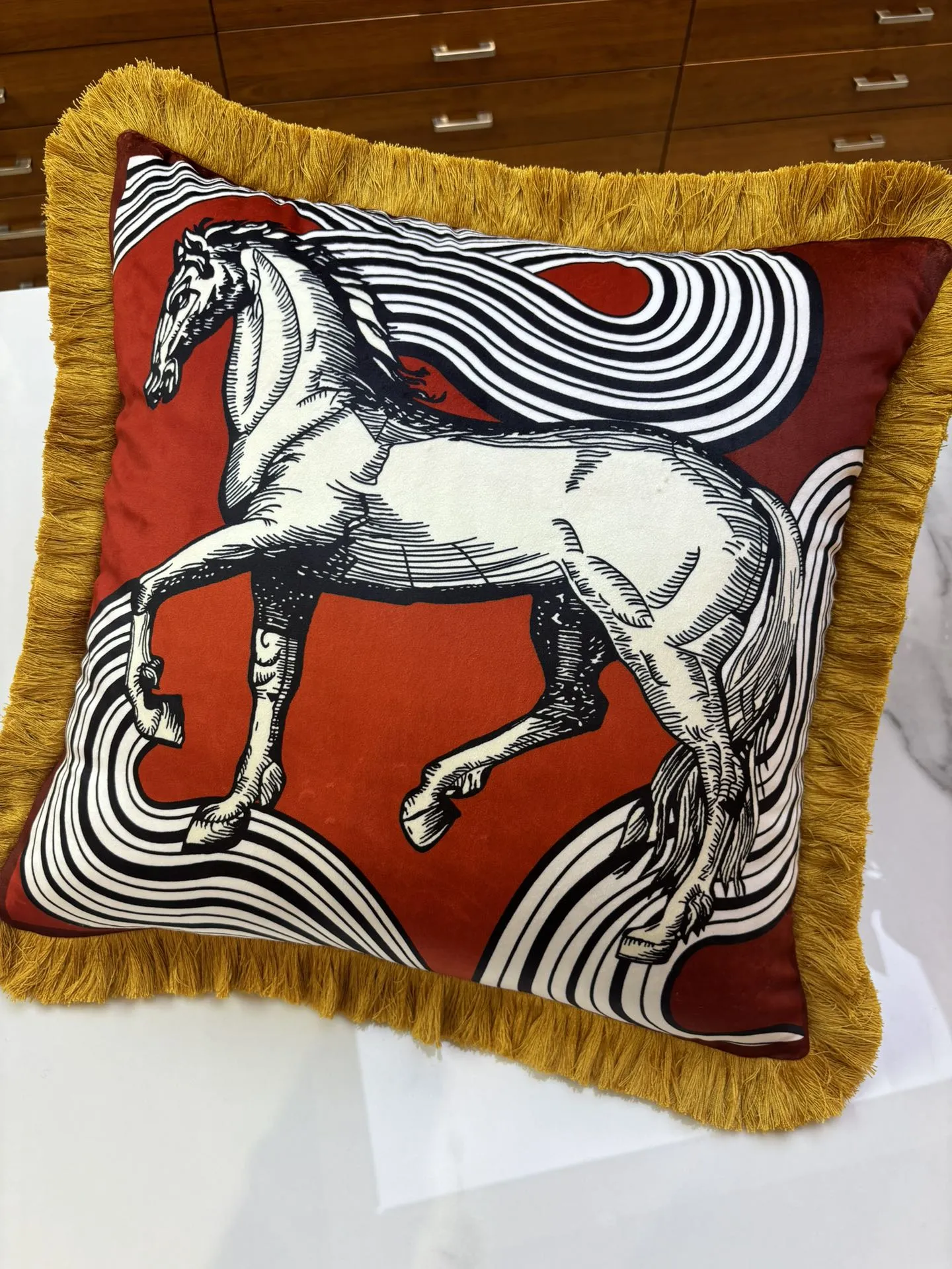 HERMES Подушка из бархата HERMES Подушка из бархата