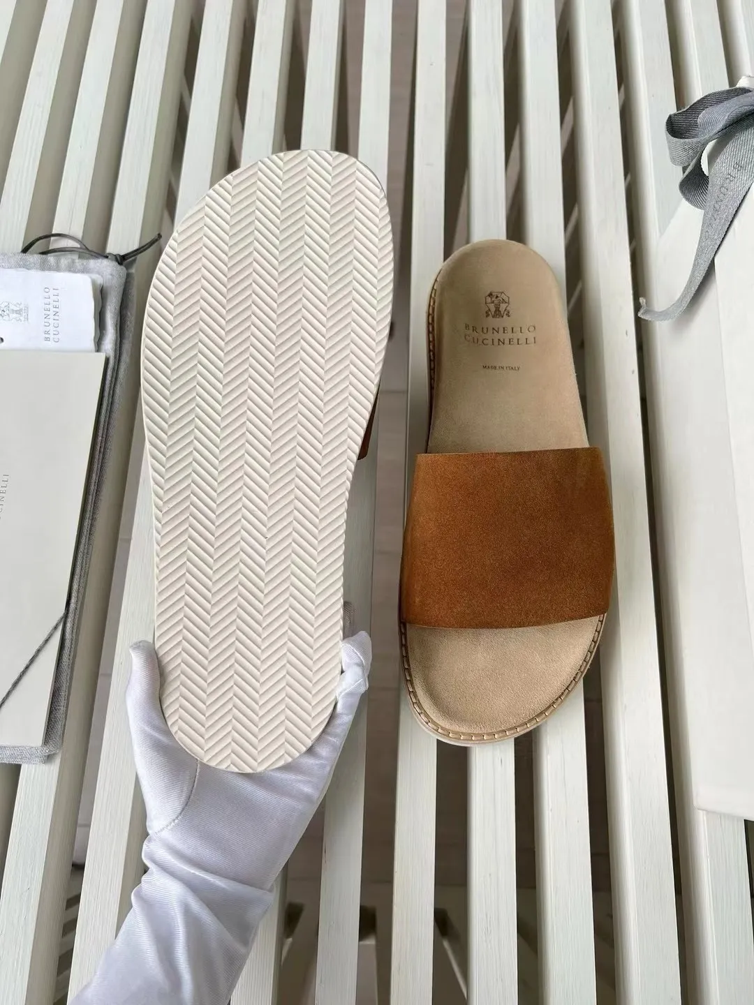 BRUNELLO CUCINELLI Мужские шлепки Urban из замши