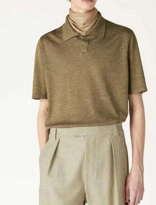 LORO PIANA Мужская футболка лён LORO PIANA Мужская футболка лён