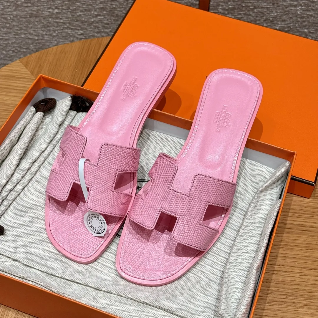 HERMES Женские сандалии Oran кожа ящерицы HERMES Женские сандалии Oran кожа ящерицы