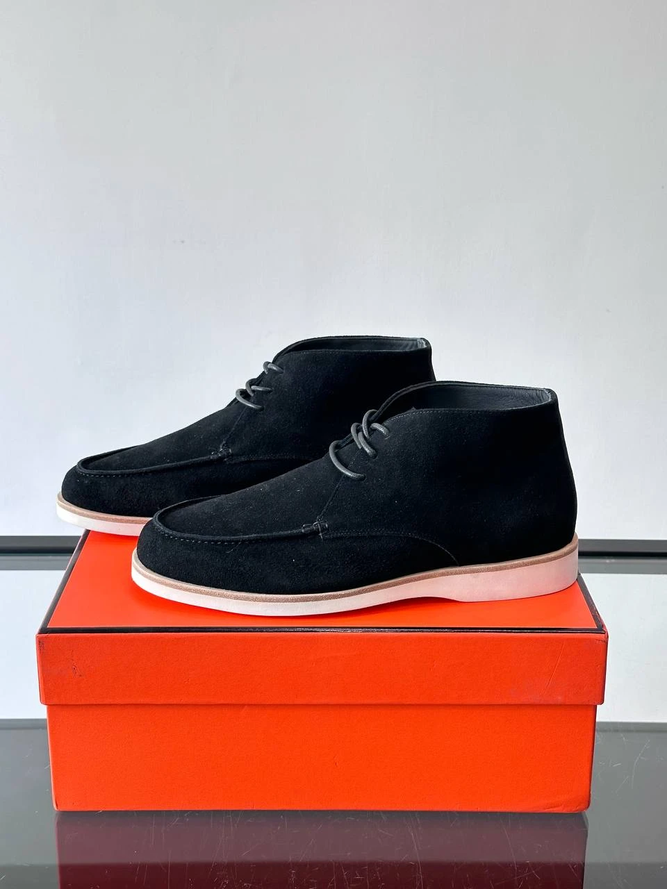 HERMES Мужские замшевые ботинки 