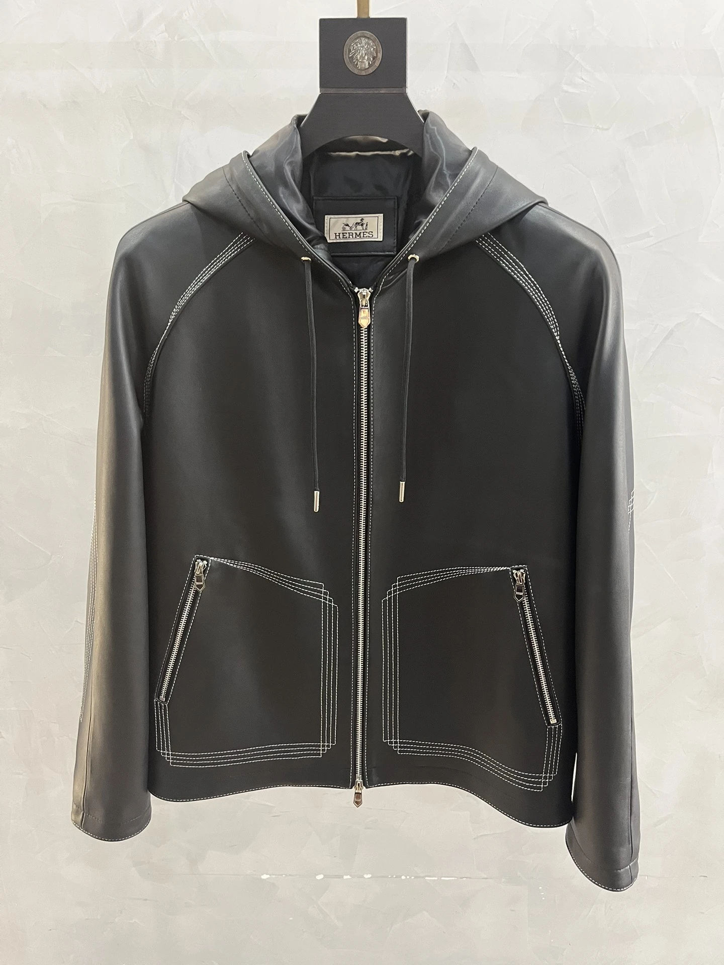 HERMES Мужская кожаная куртка HERMES Мужская кожаная куртка