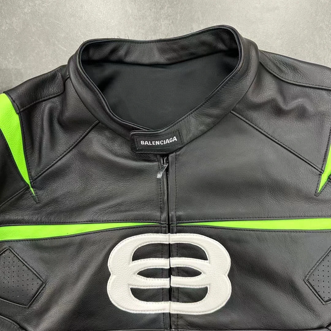 BALENCIAGA Мужская кожаная куртка BALENCIAGA Мужская кожаная куртка
