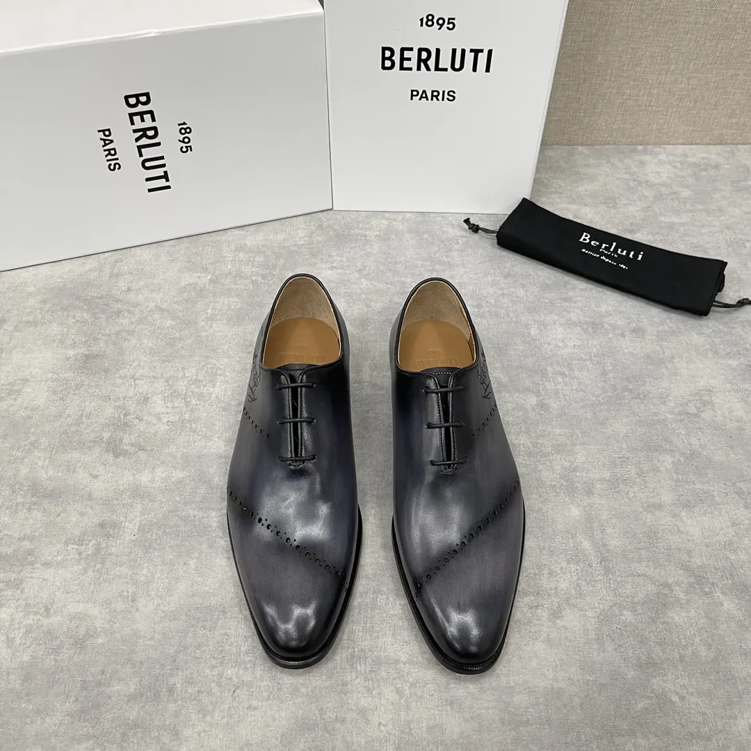 BERLUTI Мужские туфли из телячьей кожи - оксфорды 
