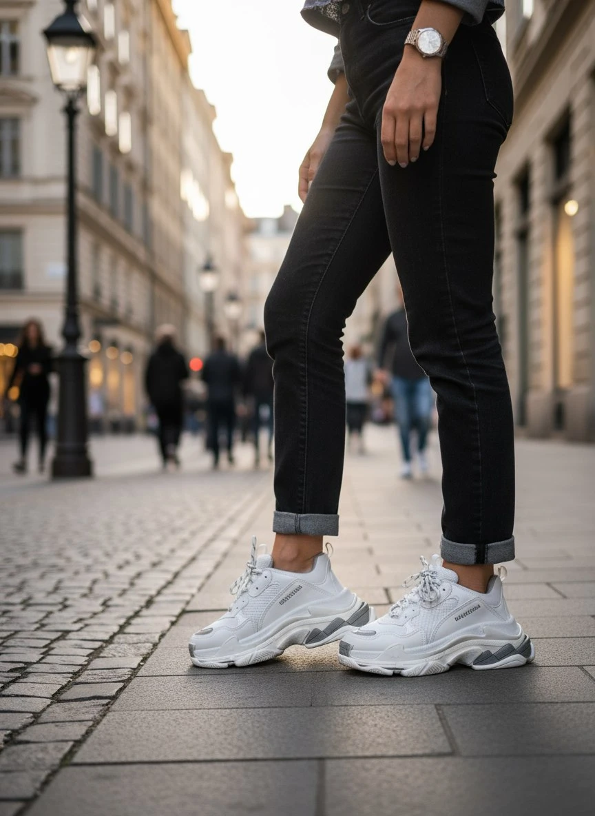 BALENCIAGA Женские кроссовки Triple S белые BALENCIAGA Женские кроссовки Triple S белые