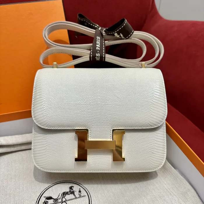 Hermes Женская сумка Constance 19 см ck10 Lizard