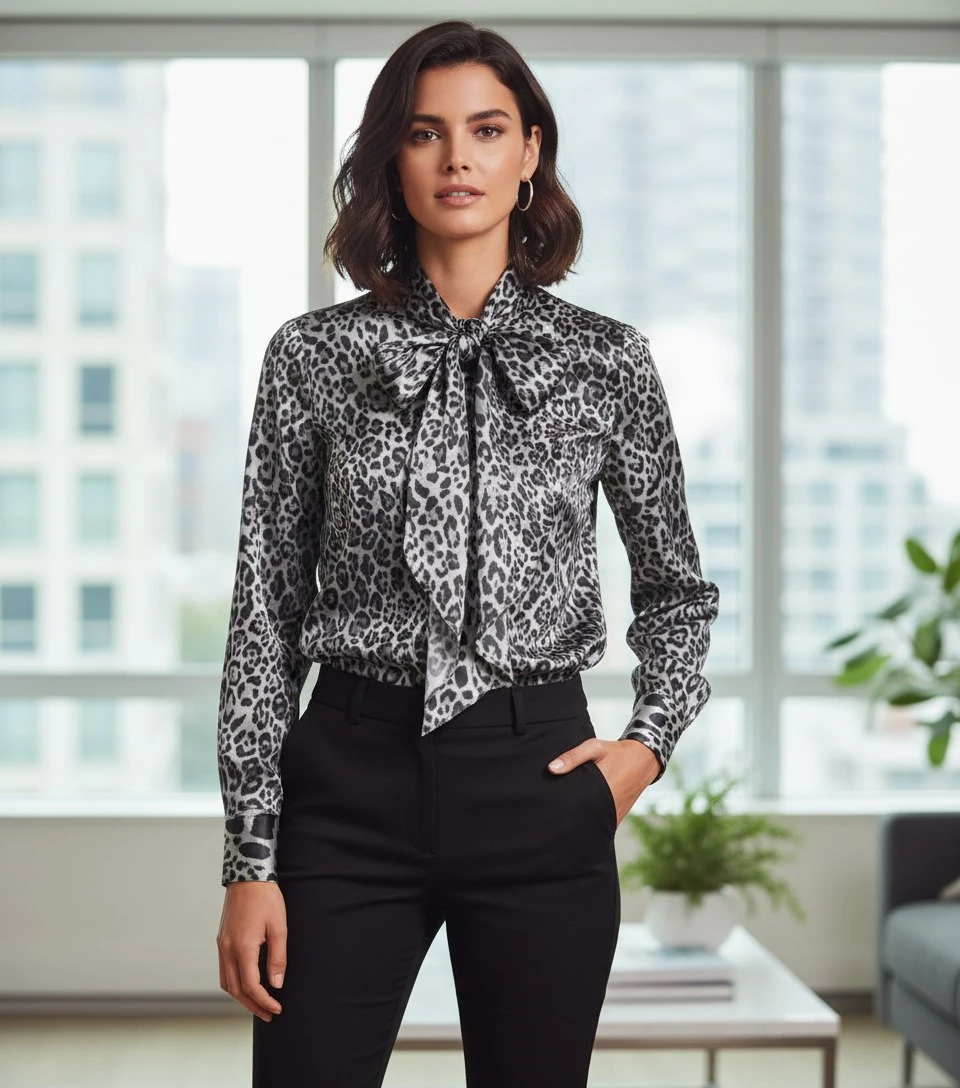 EMANOU Женская леопардовая блузка Оригинал EMANOU Женская леопардовая блузка Оригинал