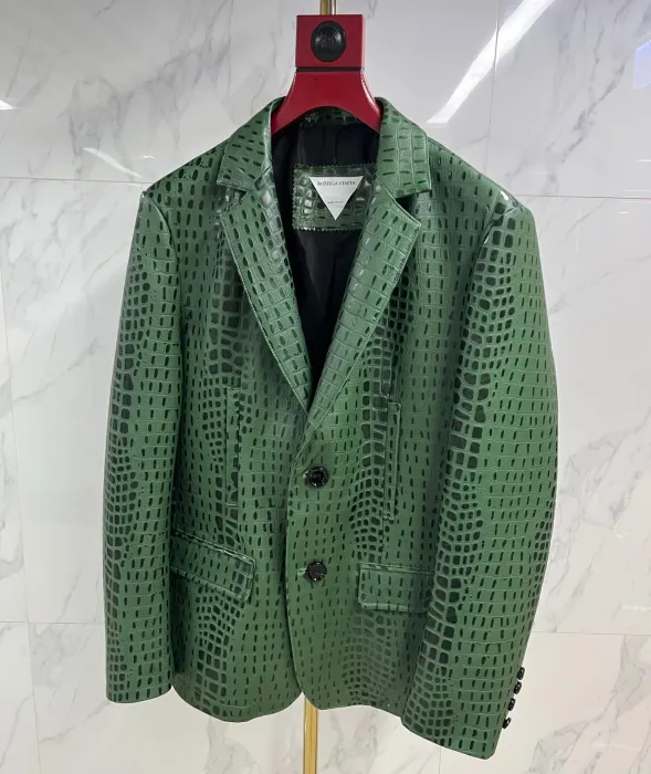 BOTTEGA VENETA Мужской кожаный пиджак