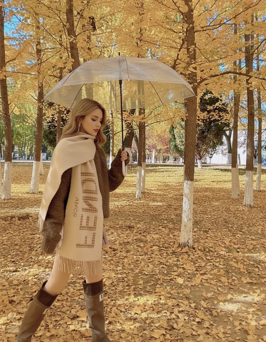 FENDI Женский шарф из кашемира FENDI Женский шарф из кашемира