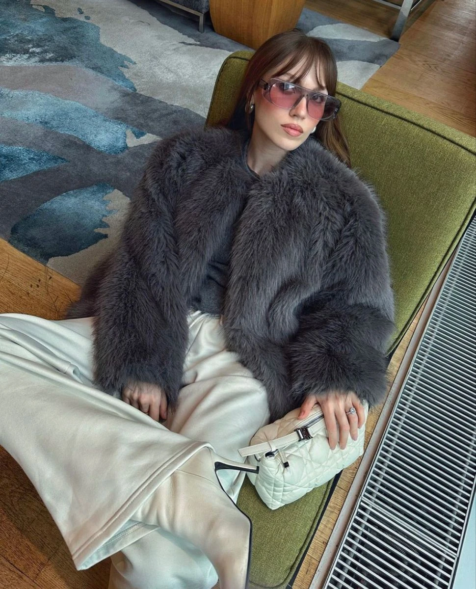 THE ROW Женская шуба из овчины бежевая