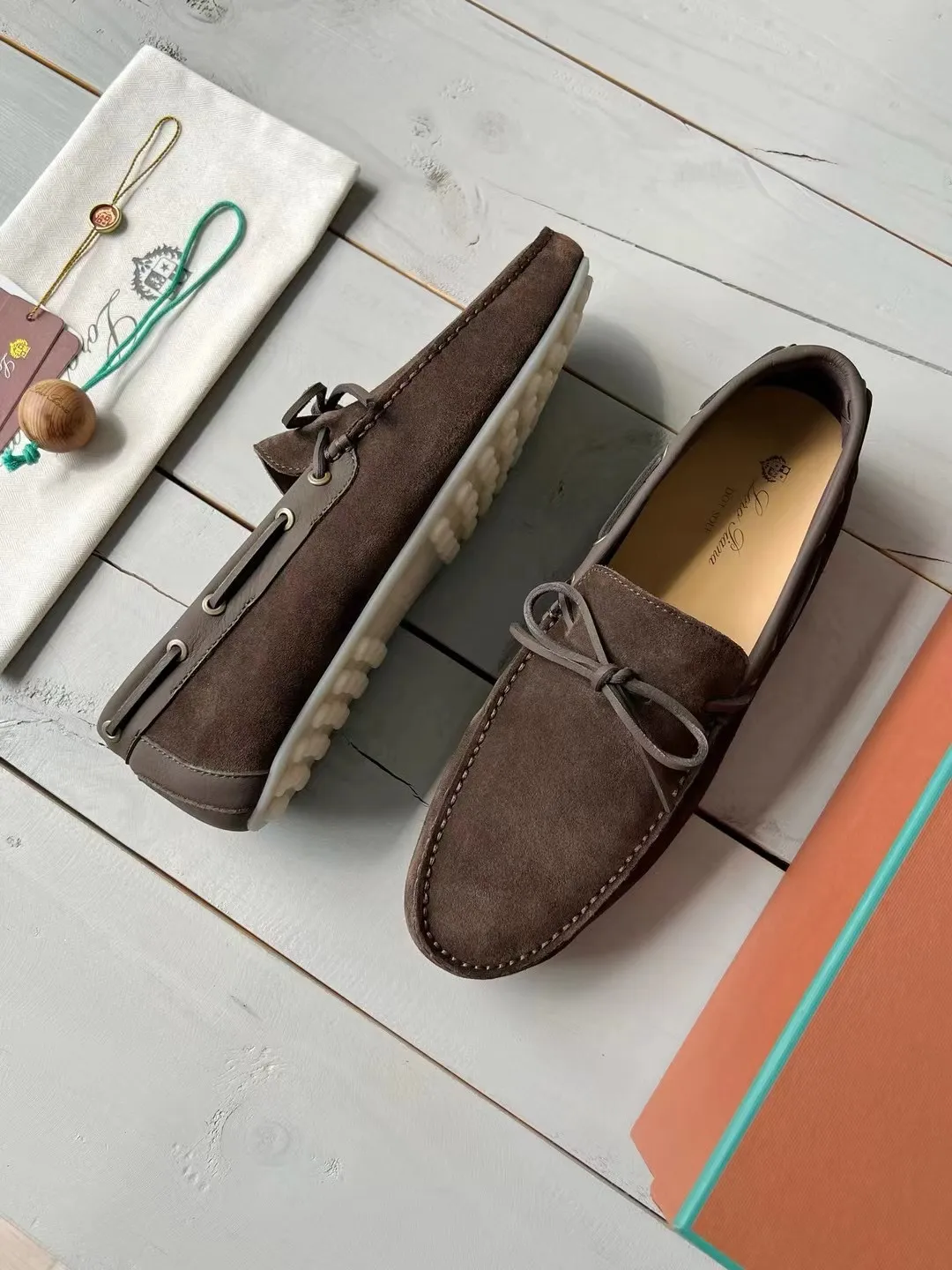 LORO PIANA Мужские мокасины с точечной подошвой