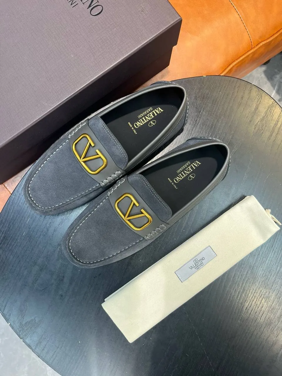 VALENTINO Мужские замшевые мокасины