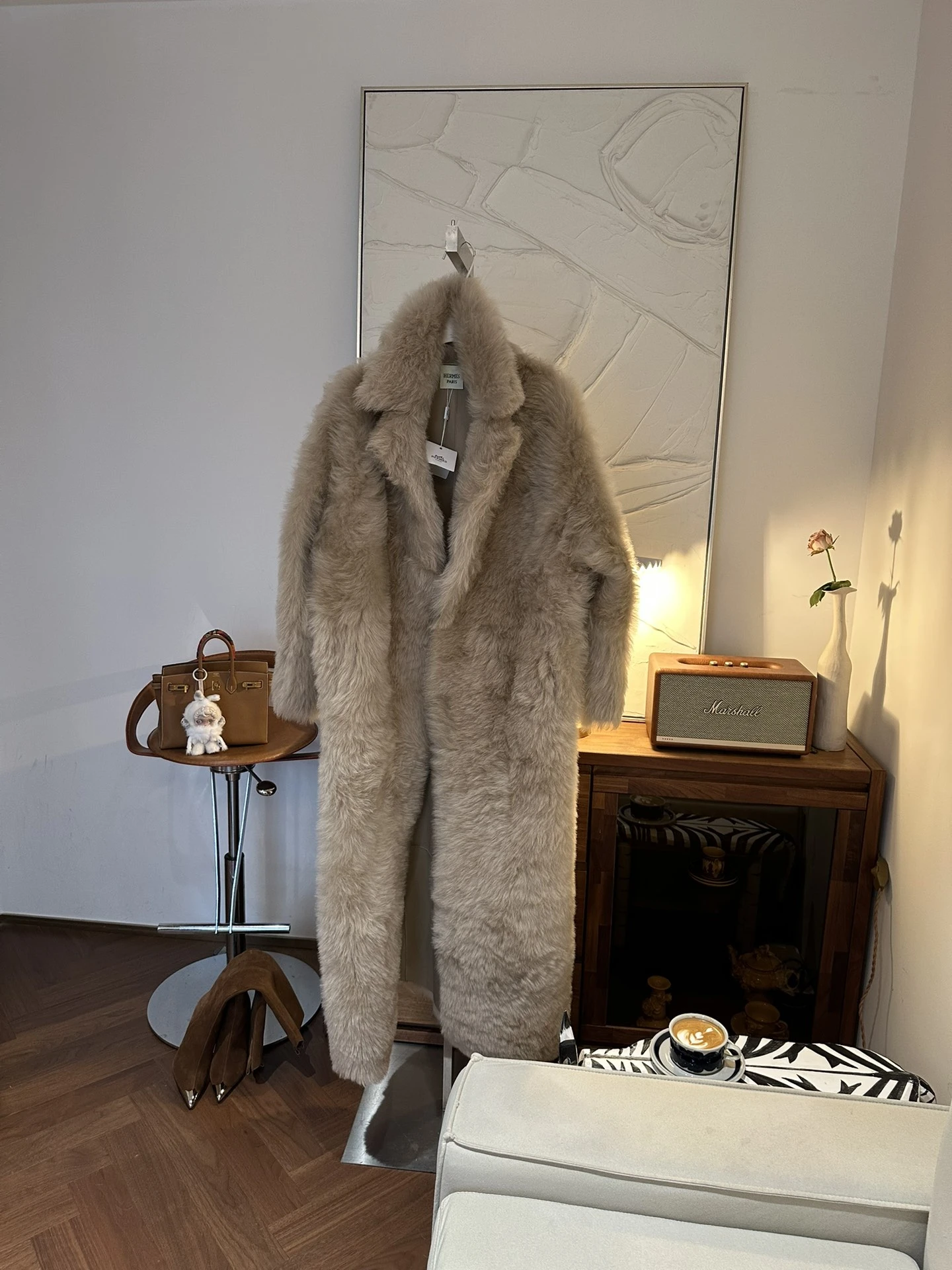 HERMES Женская шуба из овчины HERMES Женская шуба из овчины