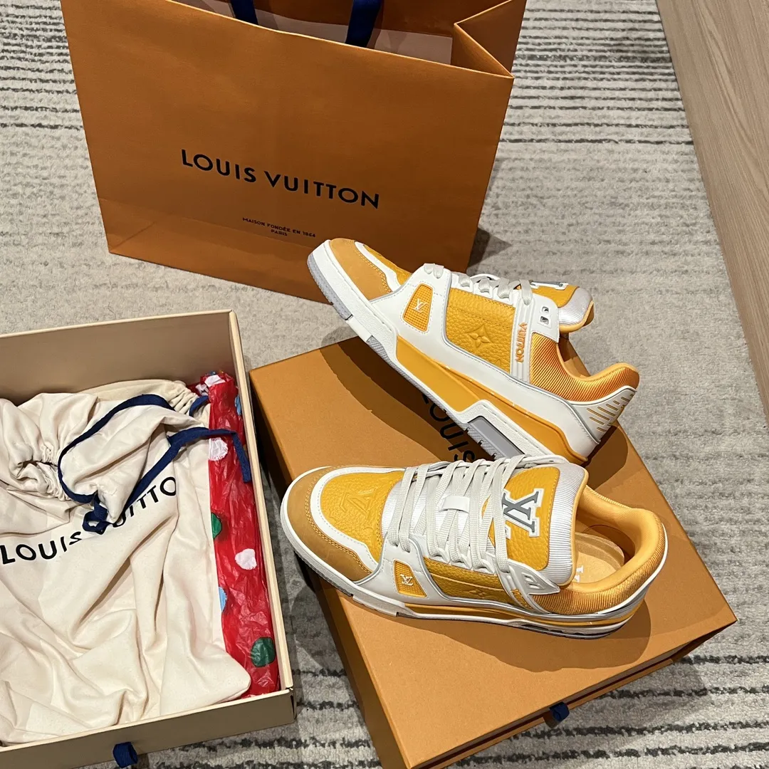 LOUIS VUITTON Кроссовки LV Trainer в стиле винтажной обуви для игры в баскетбол
