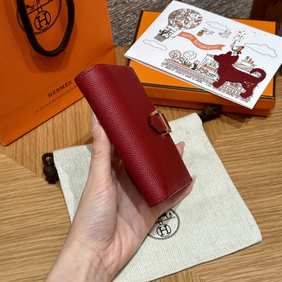 HERMES Кошелёк Bearn 12 см K1/Rouge grenat Epsom HERMES Кошелёк Bearn 12 см K1/Rouge grenat Epsom
