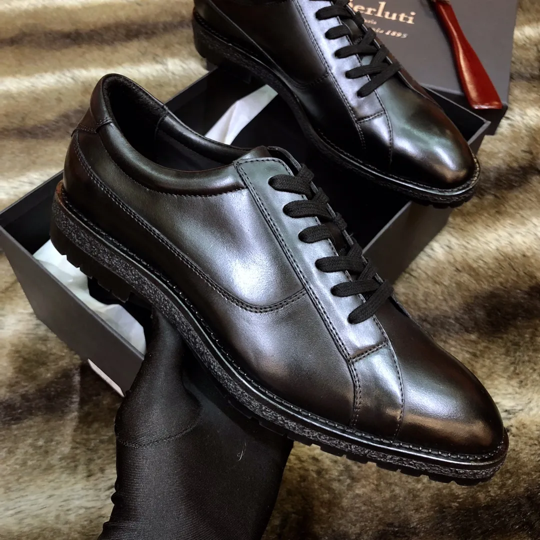 BERLUTI Мужские туфли из кожи тайского сиамского крокодила