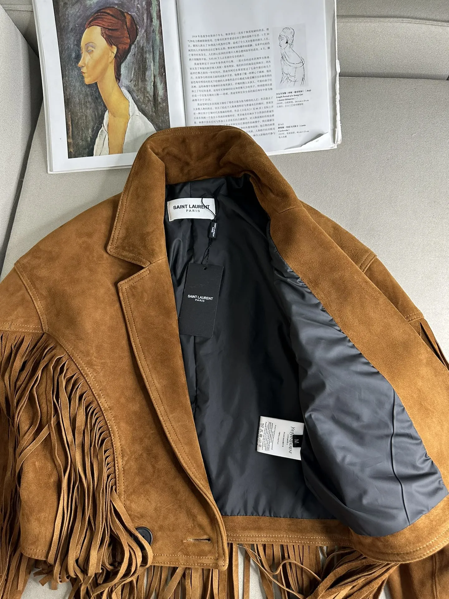 SAINT LAURENT Женская куртка из замши SAINT LAURENT Женская куртка из замши