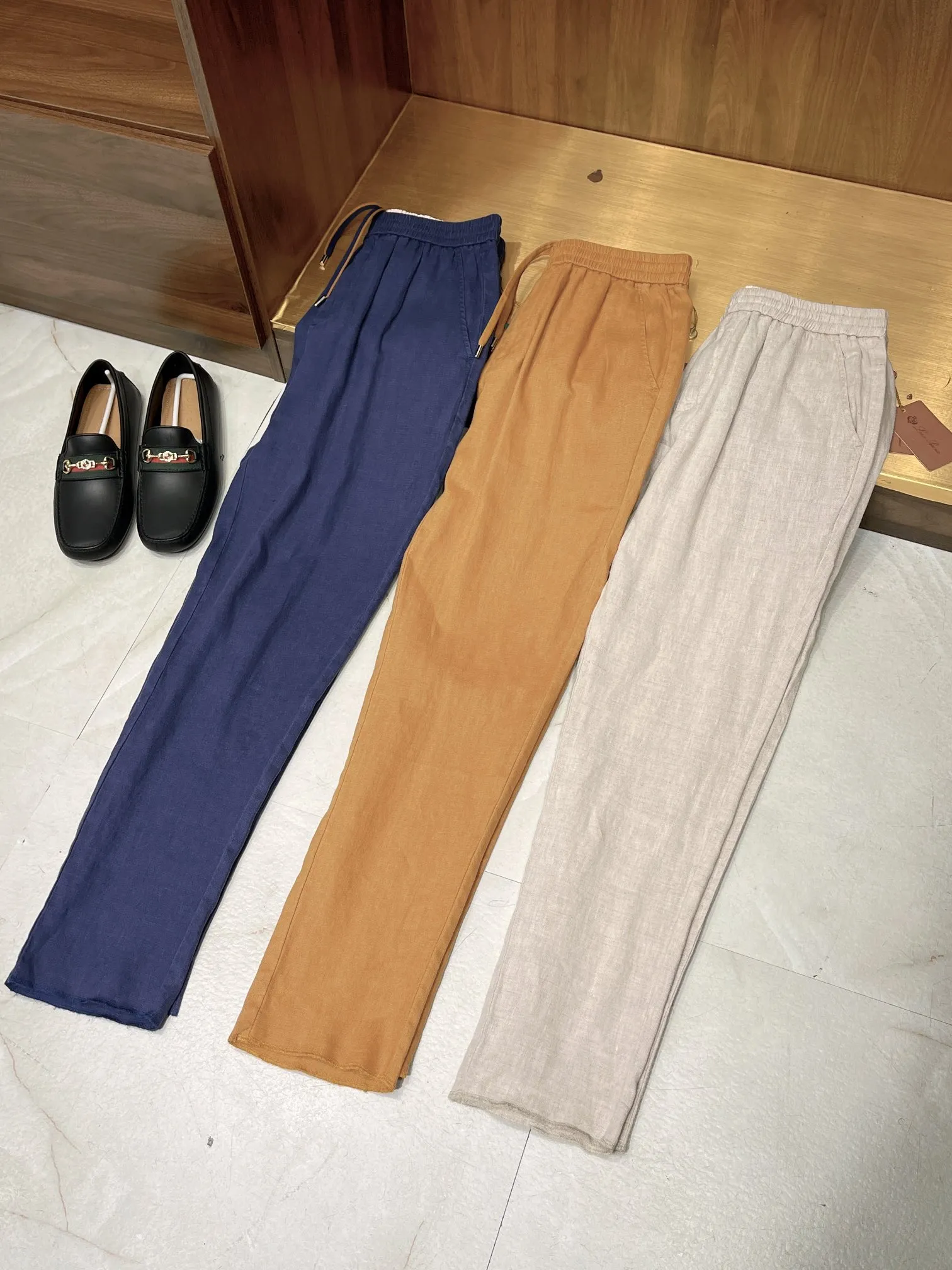 LORO PIANA Мужские льняные брюки