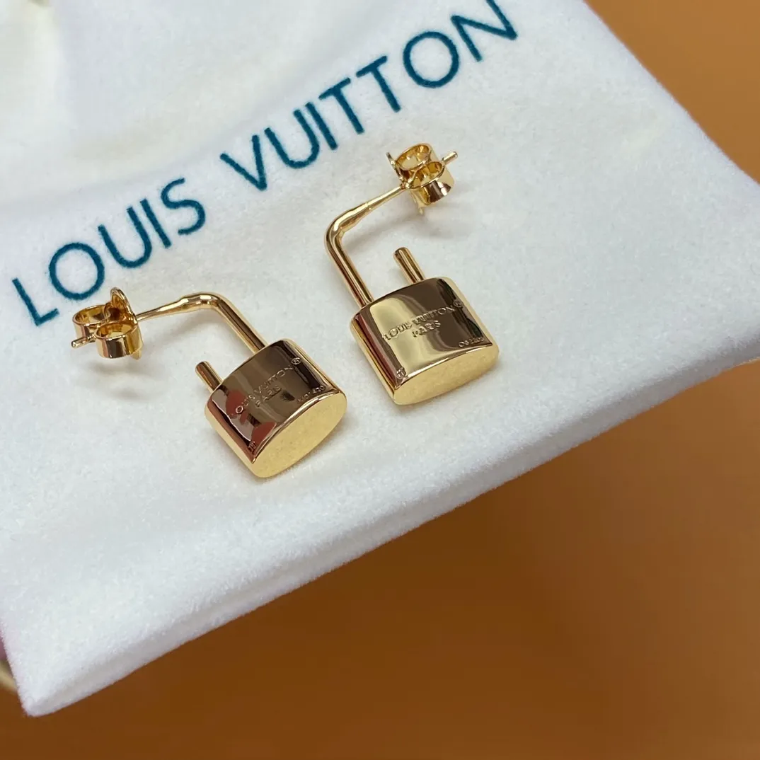 LOUIS VUITTON Женские мини серьги с замком LOUIS VUITTON Женские мини серьги с замком