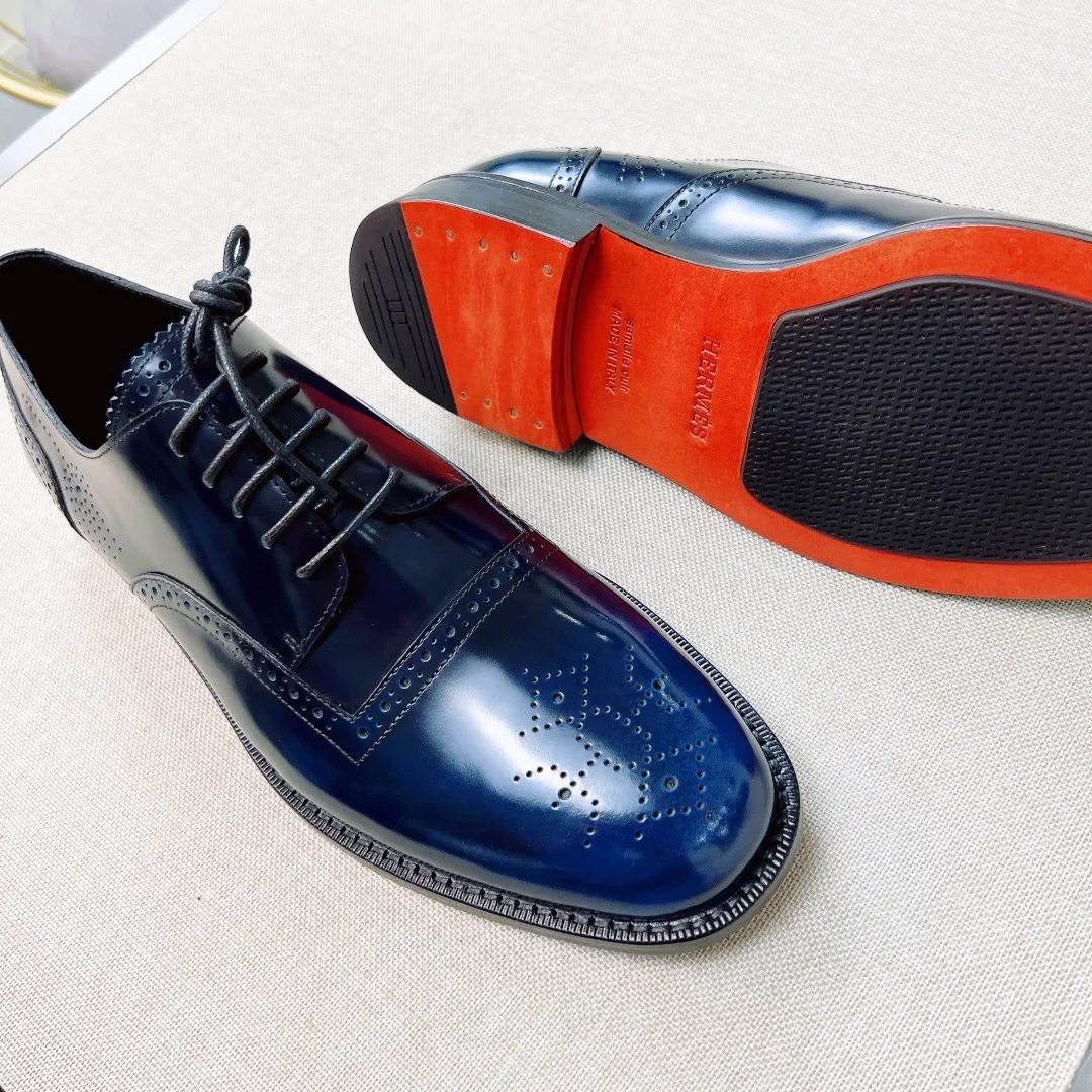 HERMES Мужские туфли из воловьей кожи