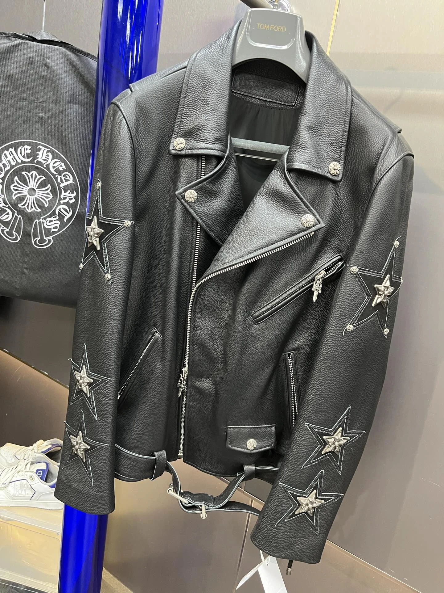 CHROME HEARTS Мужская кожаная куртка CHROME HEARTS Мужская кожаная куртка
