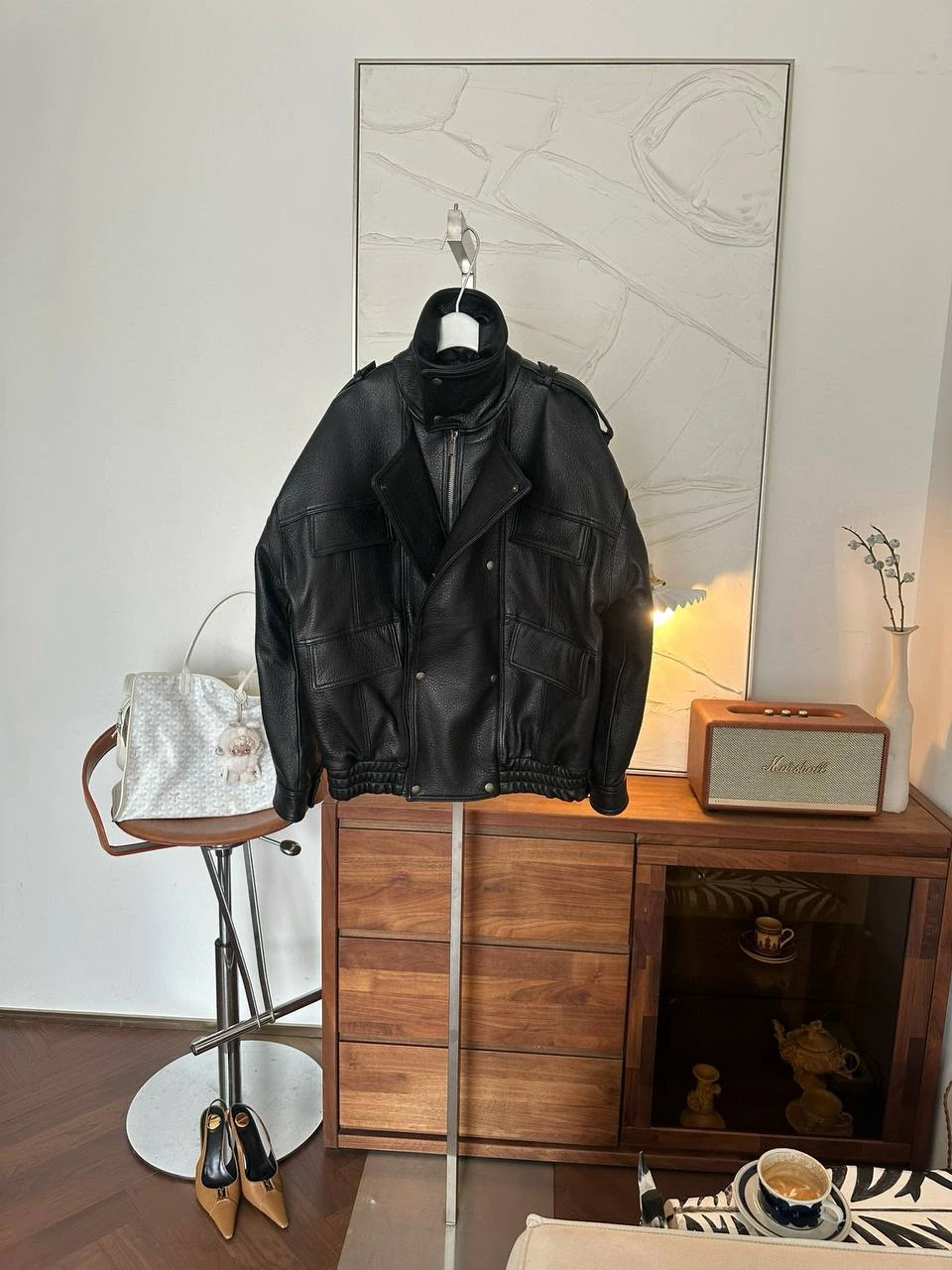 SAINT LAURENT Женская кожаная куртка SAINT LAURENT Женская кожаная куртка