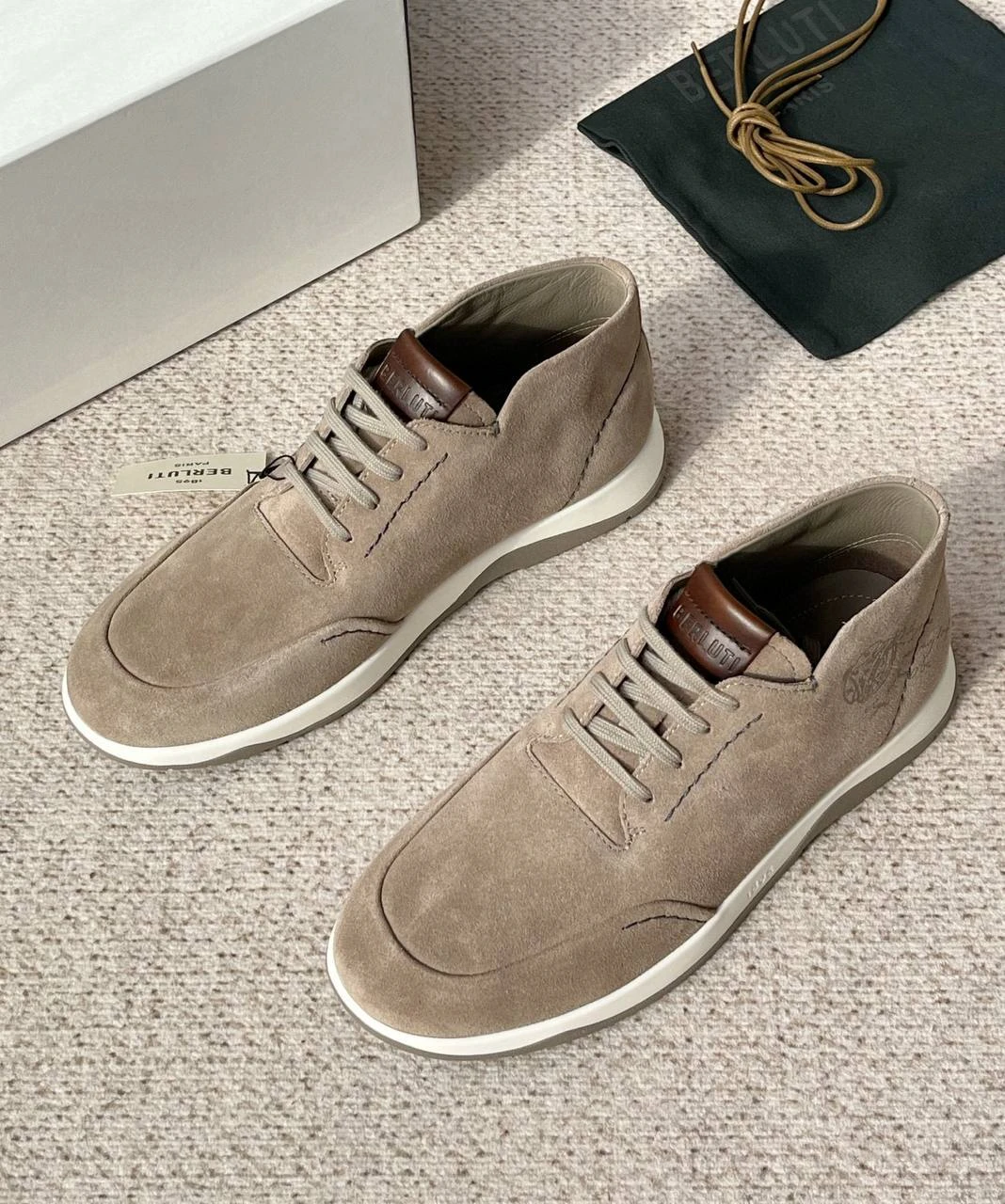 BERLUTI Мужские кроссовки из телячьей кожи BERLUTI Мужские кроссовки из телячьей кожи