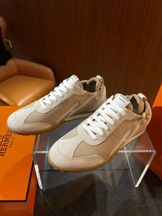 HERMES Мужские кроссовки из козьей замши