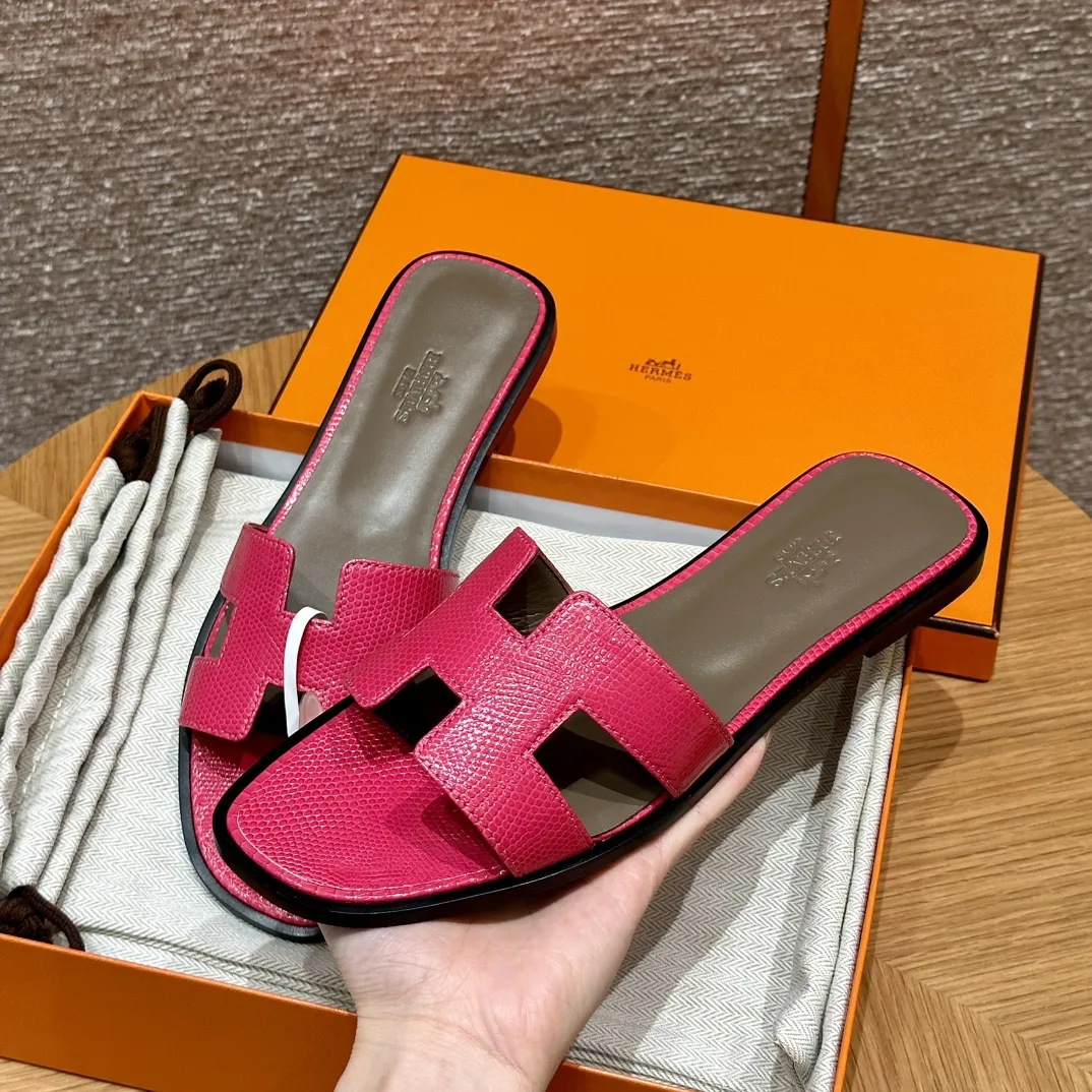 HERMES Женские сандалии Oran кожа ящерицы 