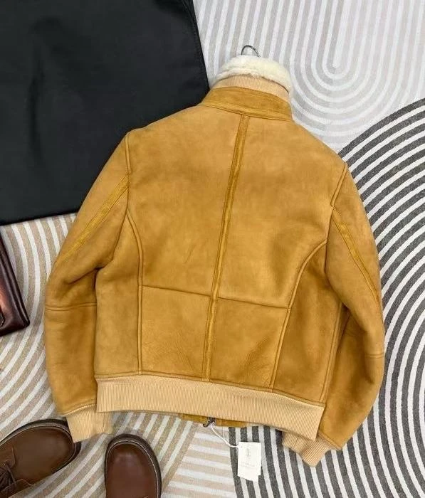 BRUNELLO CUCINELLI Мужская куртка из замши и мериноса BRUNELLO CUCINELLI Мужская куртка из замши и мериноса