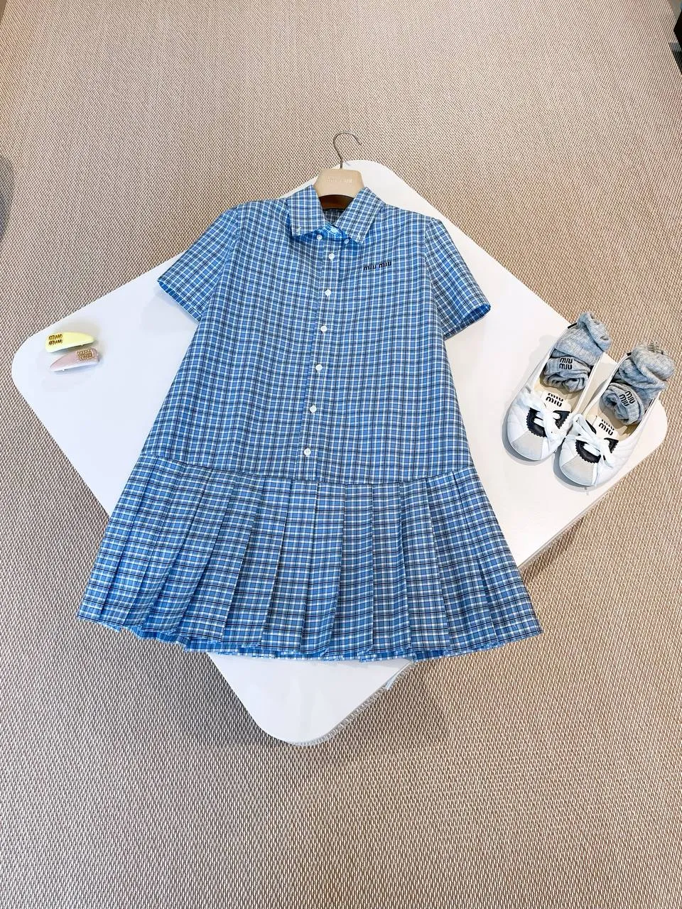 MIU MIU Женское платье в клетку MIU MIU Женское платье в клетку