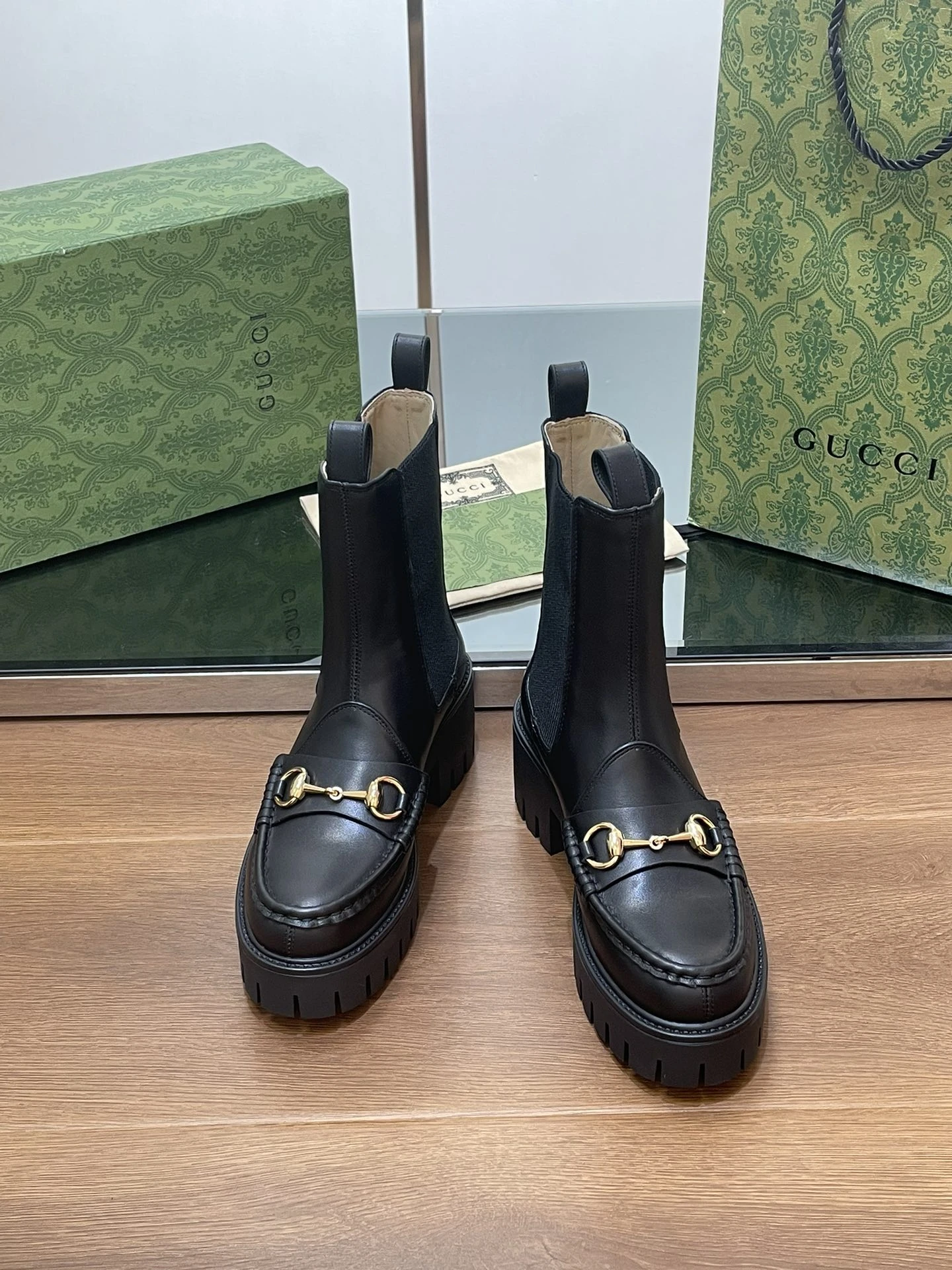 GUCCI Женские ботинки Horsebit GUCCI Женские ботинки Horsebit