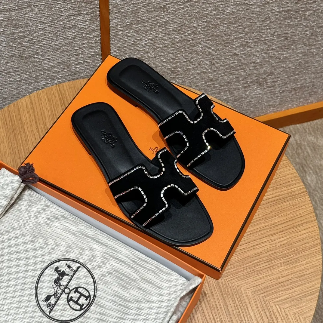 HERMES Женские сандалии Oran с стразами 