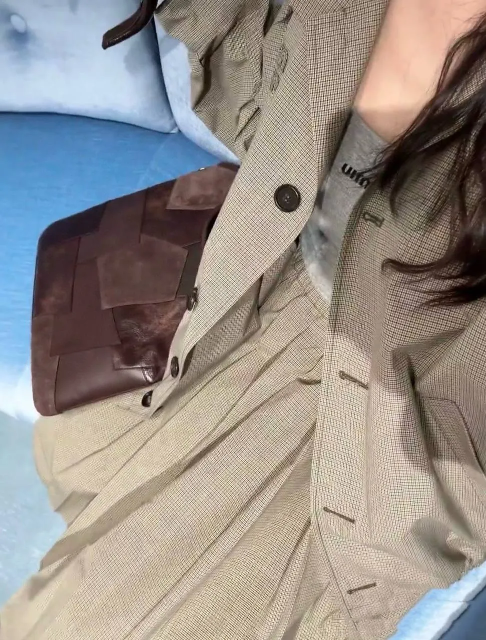 MIU MIU Женская плиссированная юбка MIU MIU Женская плиссированная юбка