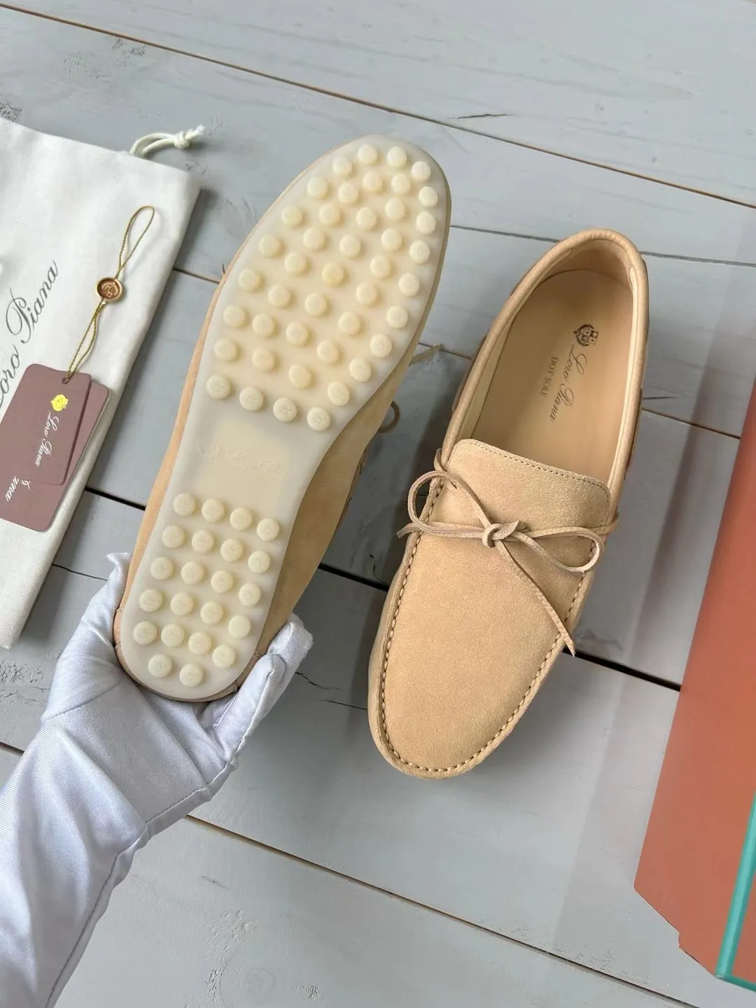 LORO PIANA Мужские мокасины с точечной подошвой