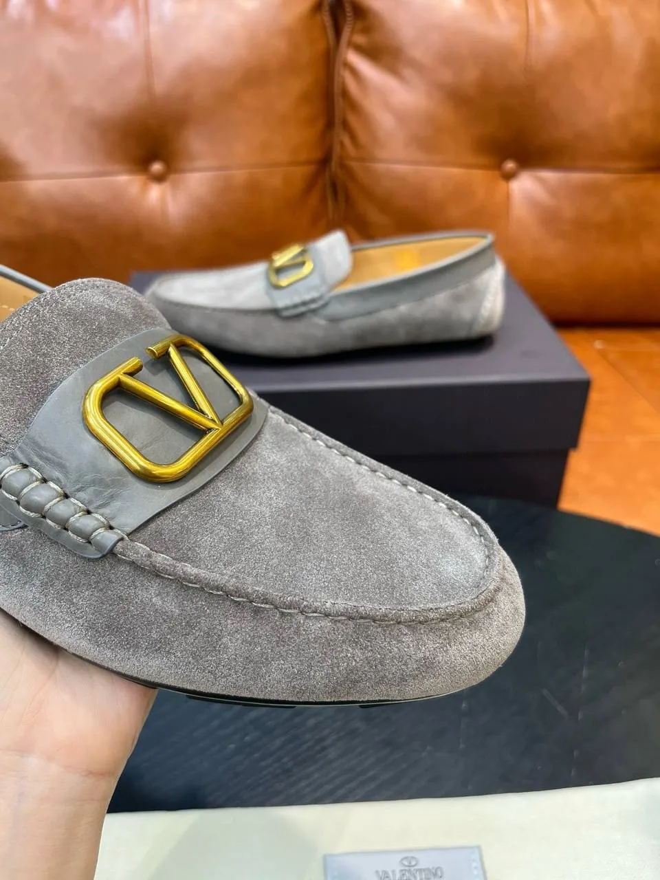 VALENTINO Мужские замшевые мокасины