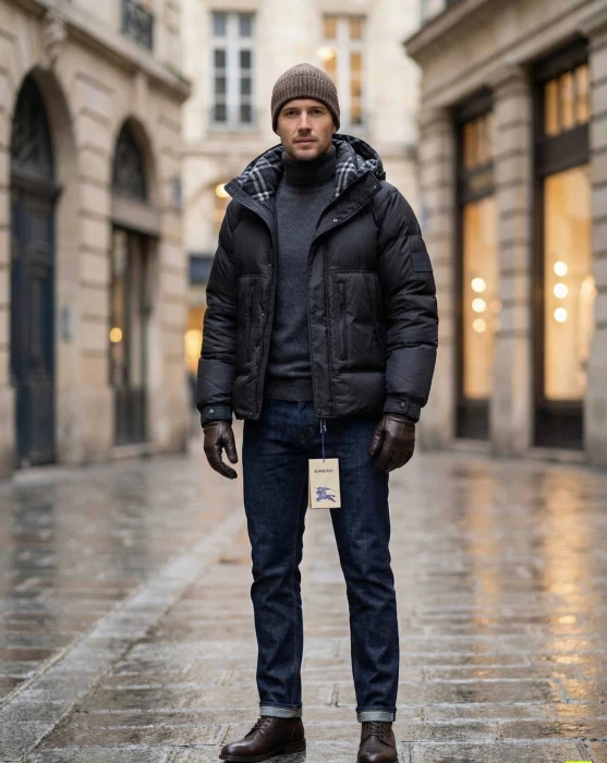 BURBERRY Мужской пуховик с пуховым наполнителем