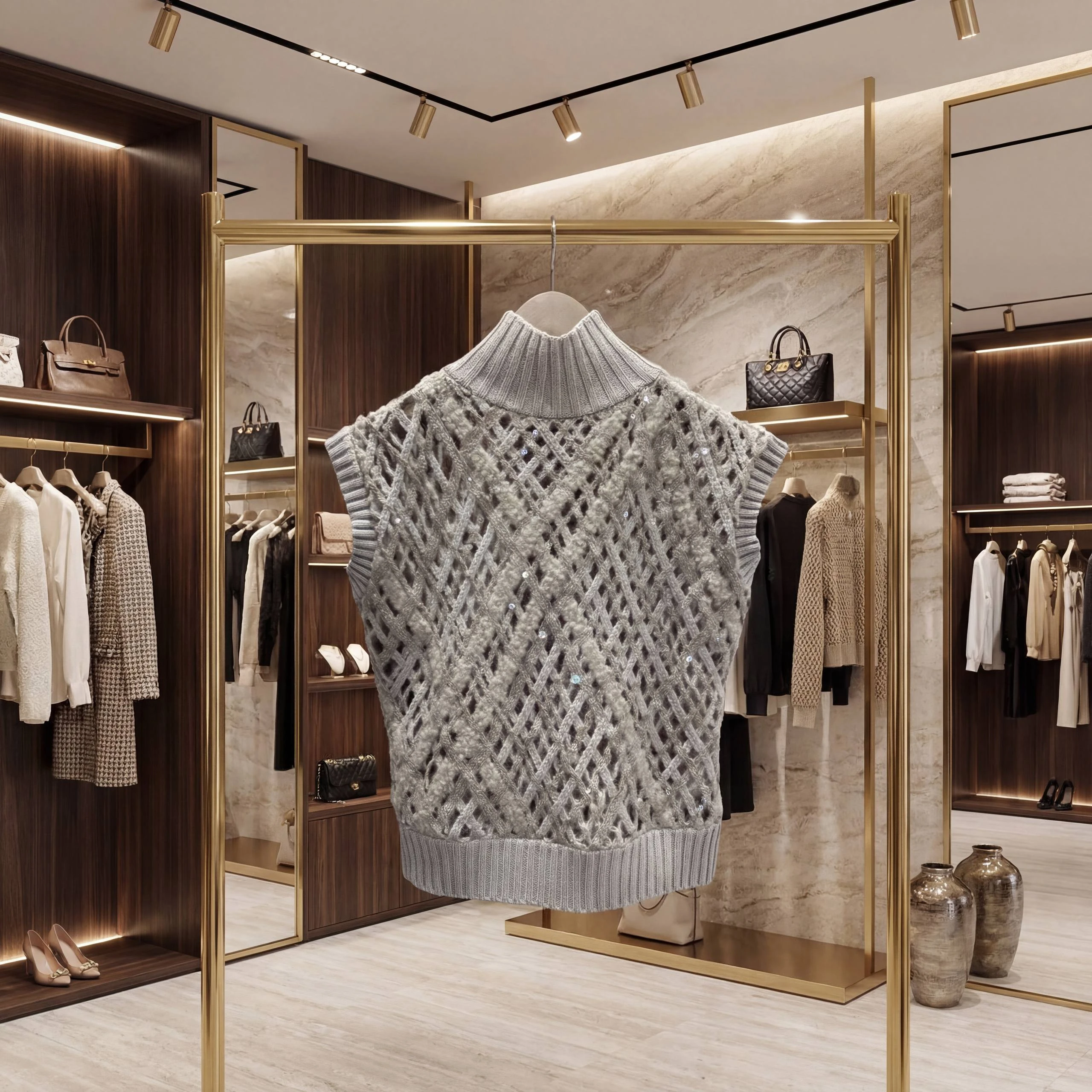 BRUNELLO CUCINELLI Женский жилет из кашемира BRUNELLO CUCINELLI Женский жилет из кашемира