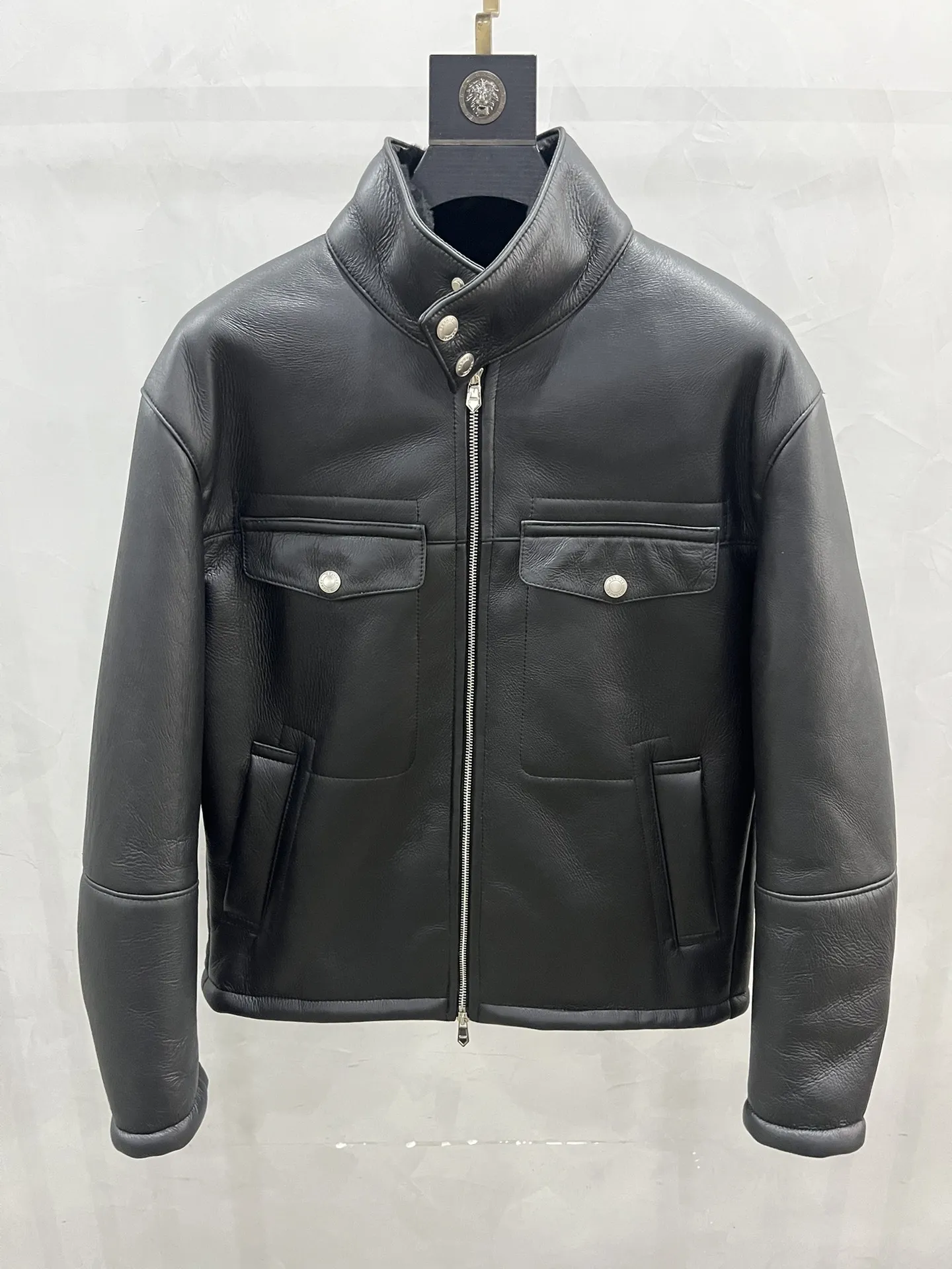 HERMES Мужская кожаная куртка HERMES Мужская кожаная куртка