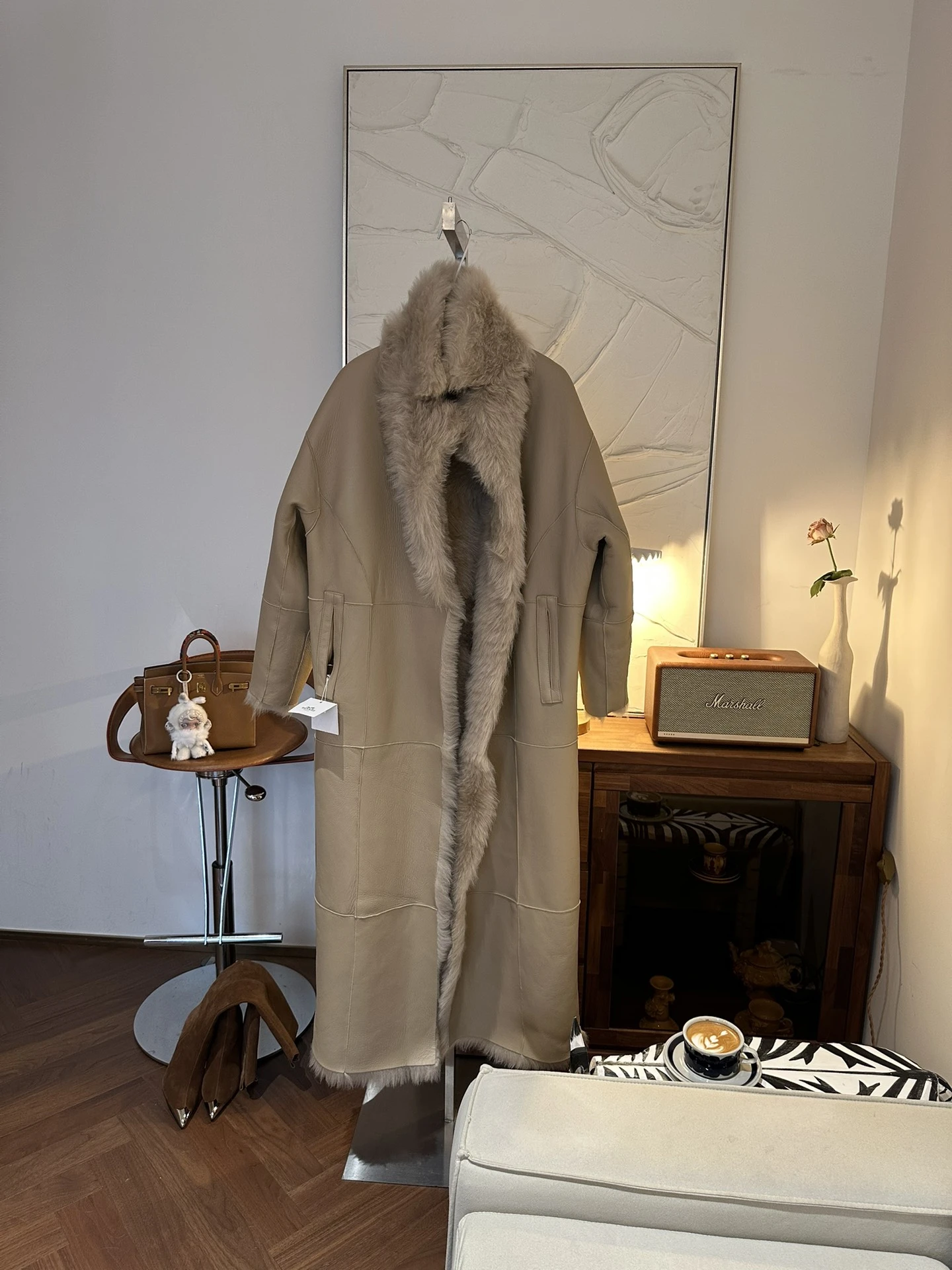 HERMES Женская шуба из овчины HERMES Женская шуба из овчины