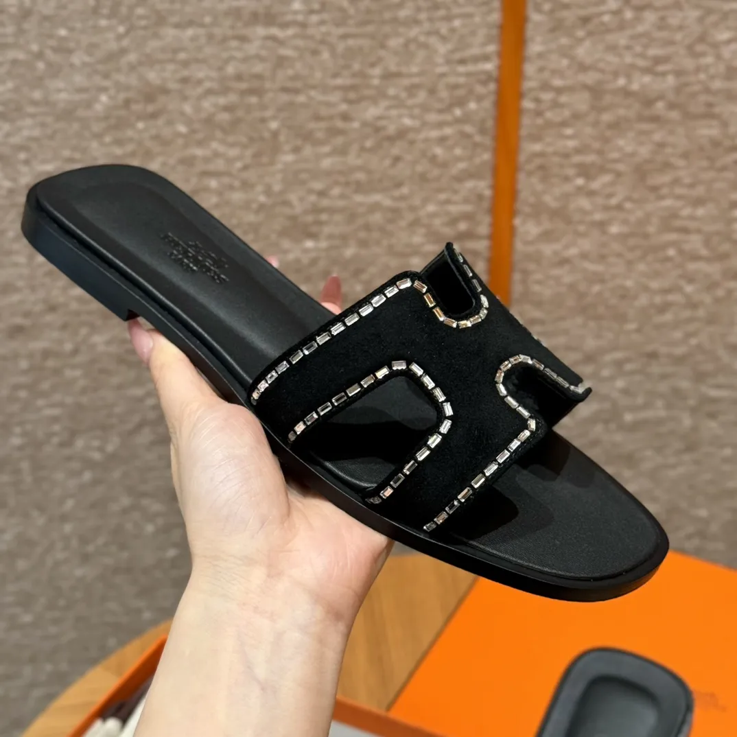 HERMES Женские сандалии Oran с стразами 