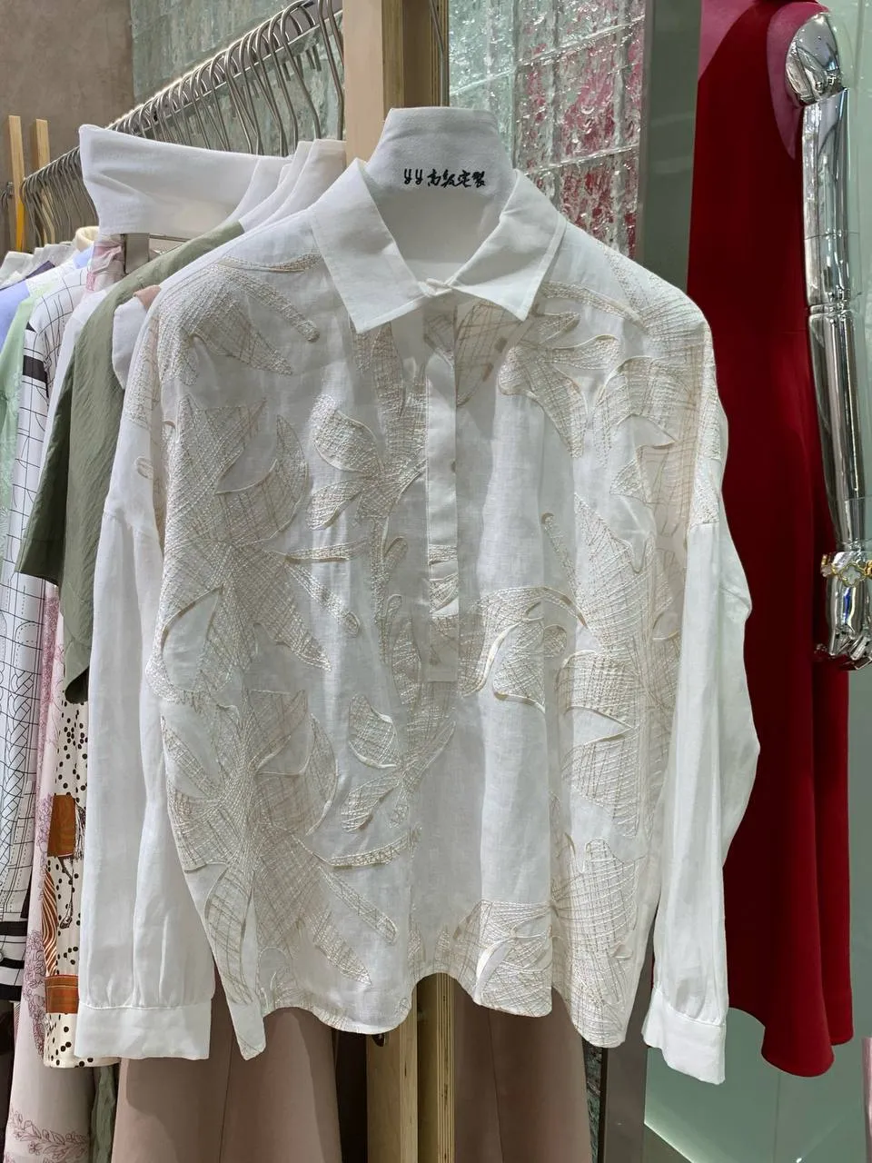 HERMES Женская рубашка лён HERMES Женская рубашка лён